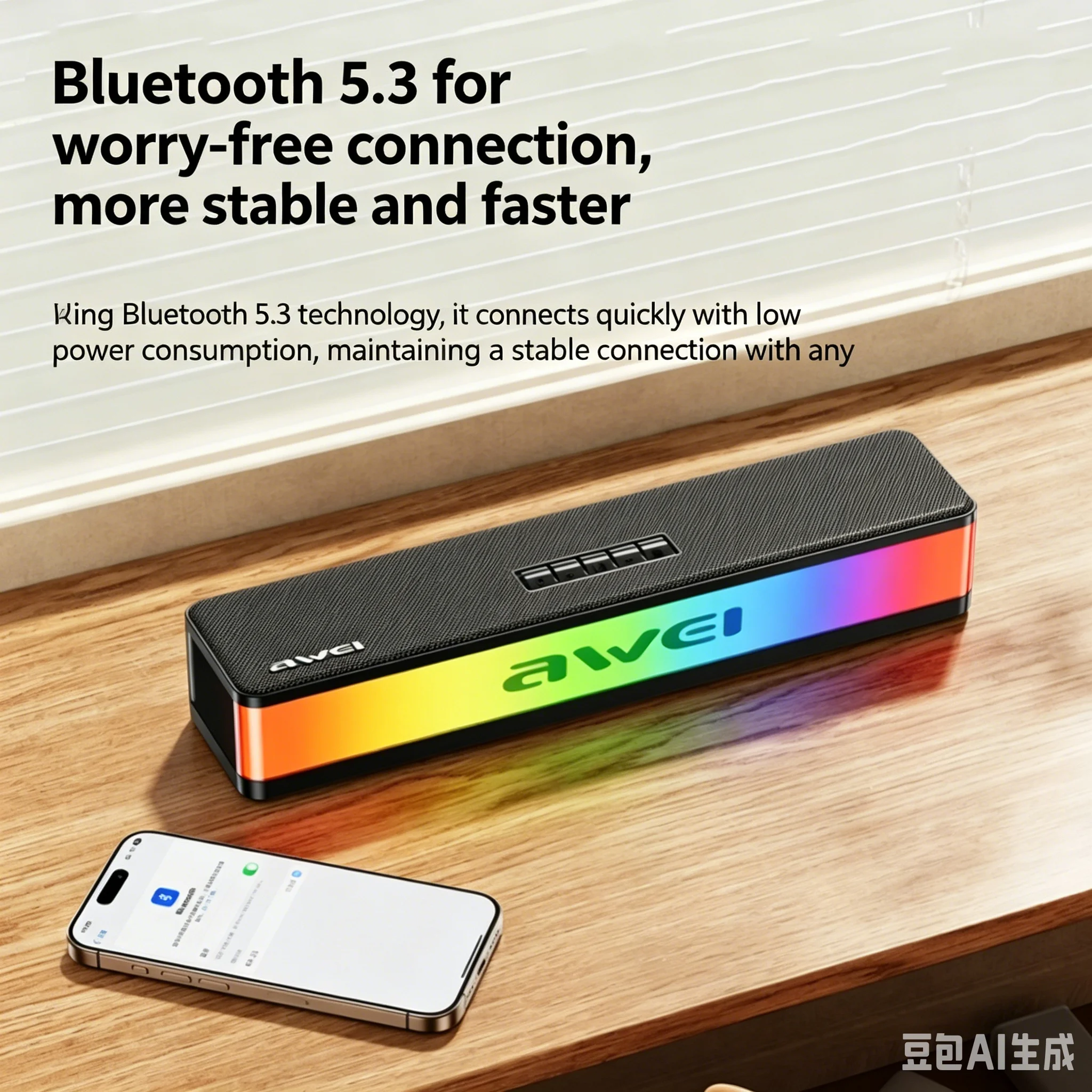Rgb Computer Soundbar For Pc - Caixa de Som Bluetooth RGB 20W
